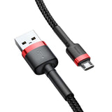 Baseus Cafule Micro USB-kabel 1,5 A 2 m (rød+sort)