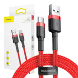 Baseus Cafule kabel USB-C 3A 1m (rødt)