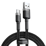 Baseus Cafule kabel USB-C 2A 2m (grå+sort)