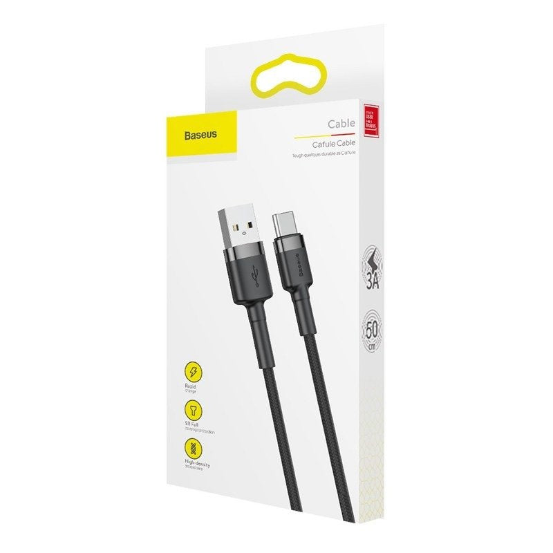 Baseus Cafule kabel USB-C 2A 2m (grå+sort)