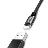 Base Yusiven Lightning Cable 120cm 2A - sort