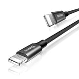 Base Yusiven Lightning Cable 120cm 2A - sort