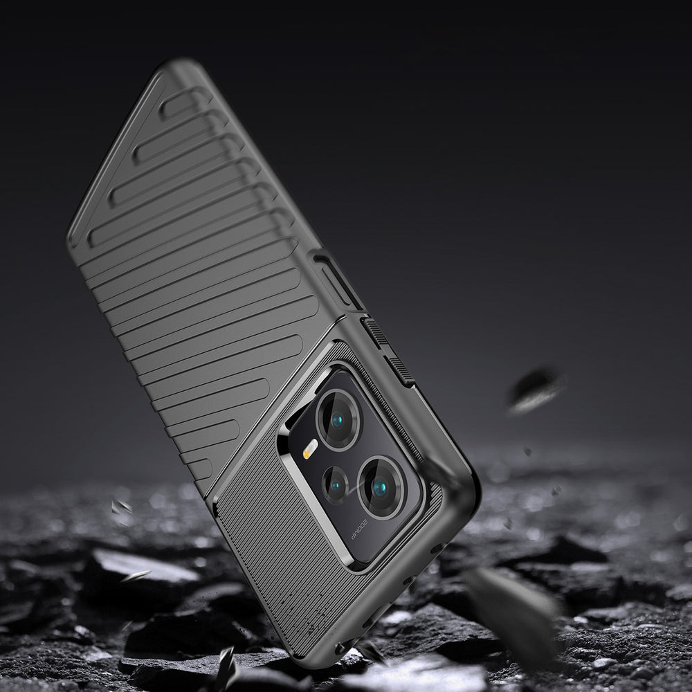 Thunder Case til Xiaomi Redmi Note 12 Pro+ silikone rustningskasse sort