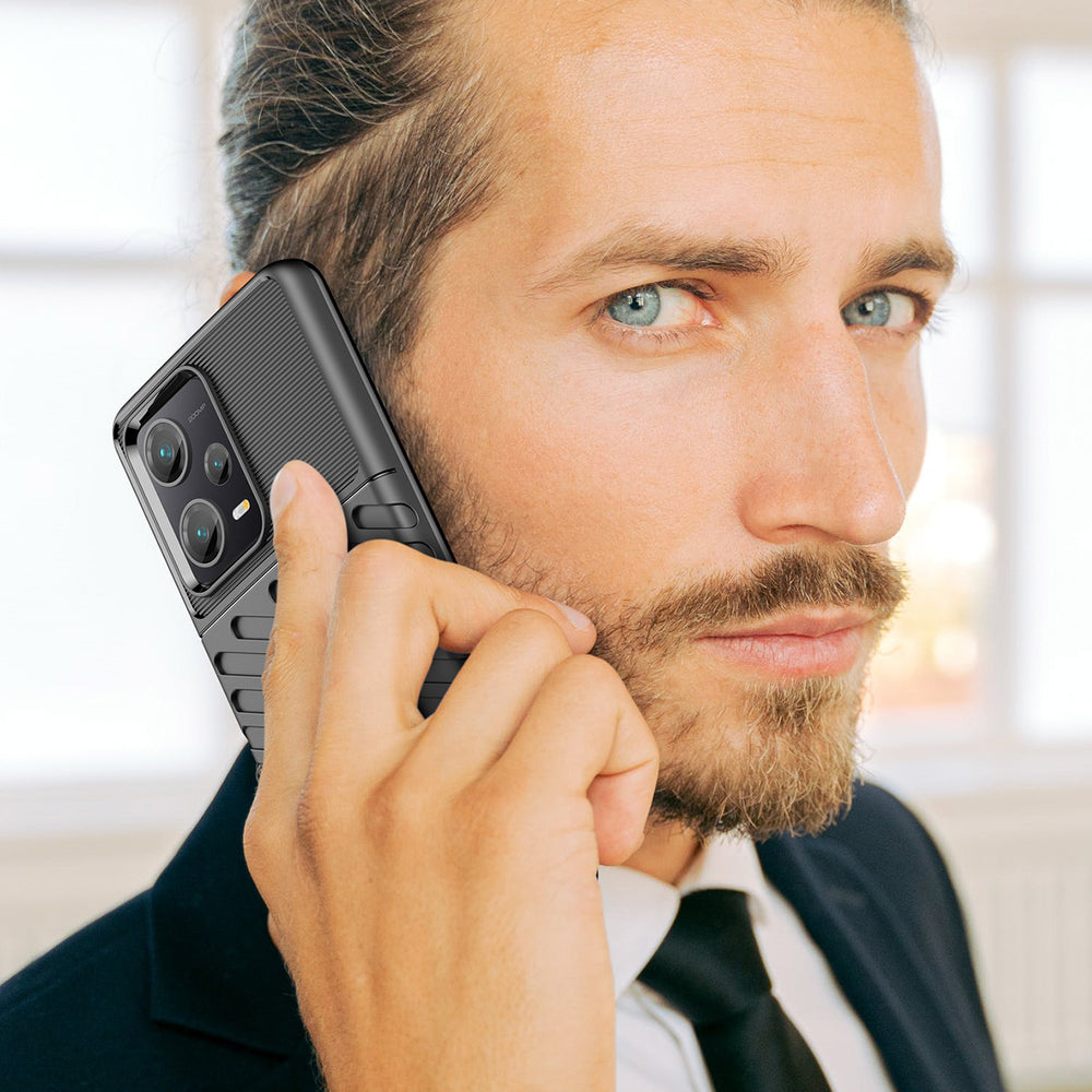 Thunder Case til Xiaomi Redmi Note 12 Pro+ silikone rustningskasse sort