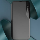 Eco læder View Case cover til Samsung Galaxy A24 4G med flip stand sort