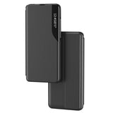 Eco læder View Case cover til Samsung Galaxy A24 4G med flip stand sort
