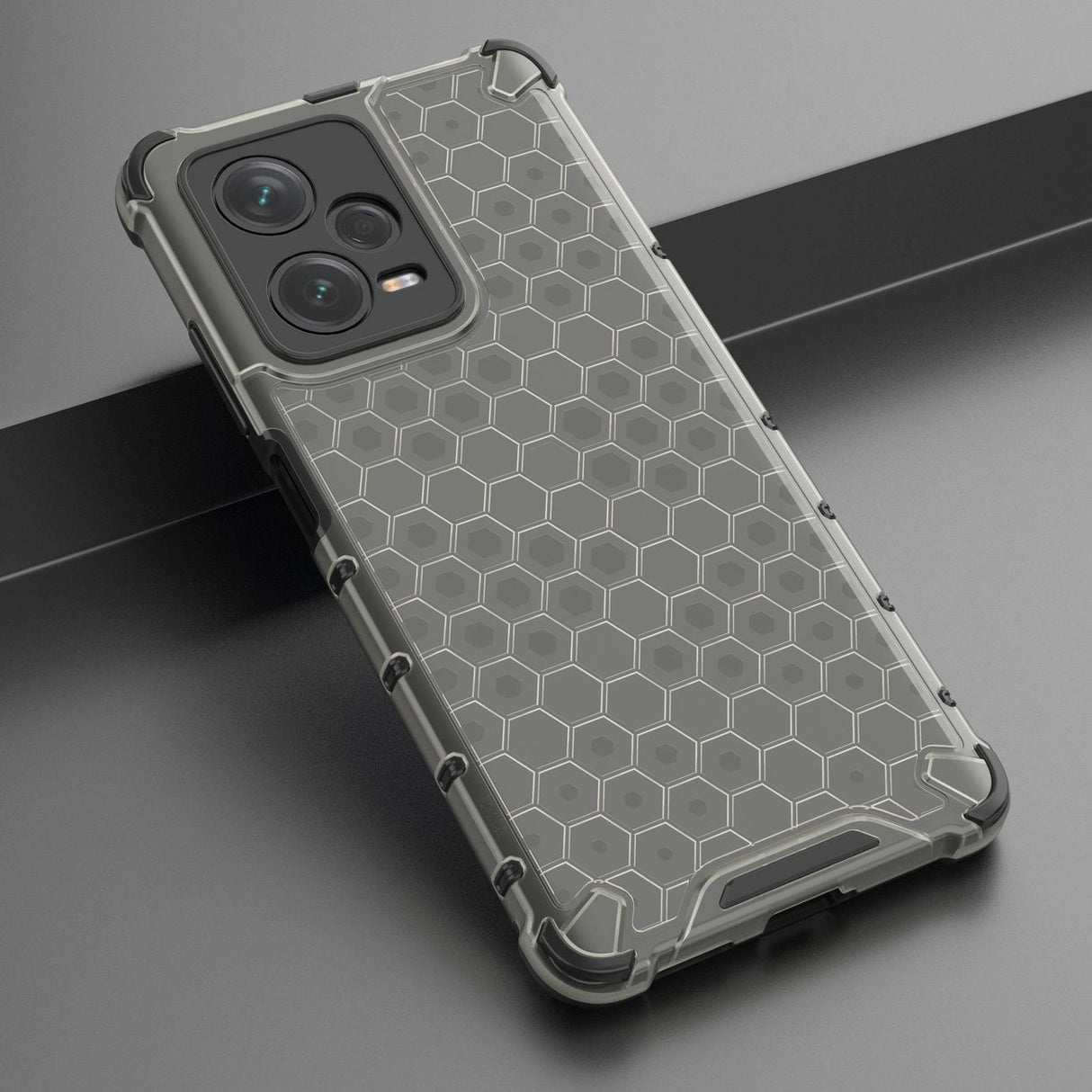 Honeycomb case til Xiaomi Redmi Note 12 Pro+ pansret hybrid cover sort