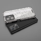 Honeycomb case til Xiaomi Redmi Note 12 Pro+ pansret hybrid cover sort