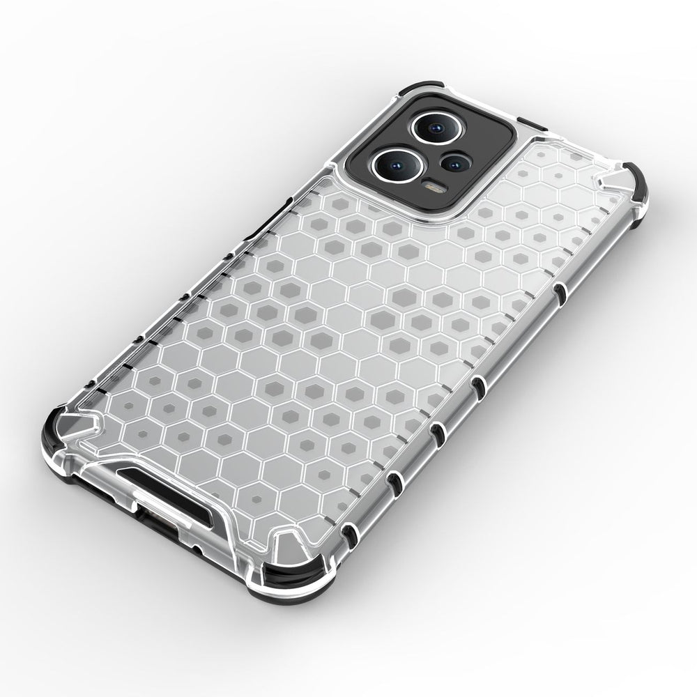 Honeycomb case til Xiaomi Redmi Note 12 5G / Poco X5 5G pansret hybrid cover sort
