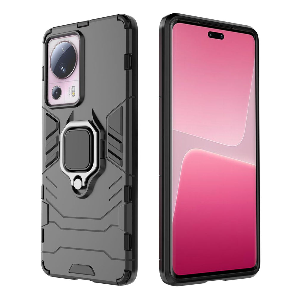 Ring Armor case til Xiaomi 13 Lite pansret cover magnetisk holder ring sort