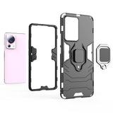 Ring Armor case til Xiaomi 13 Lite pansret cover magnetisk holder ring sort