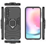 Ring Armor case til Samsung Galaxy A24 4G pansrede cover magnetisk holder ring sort
