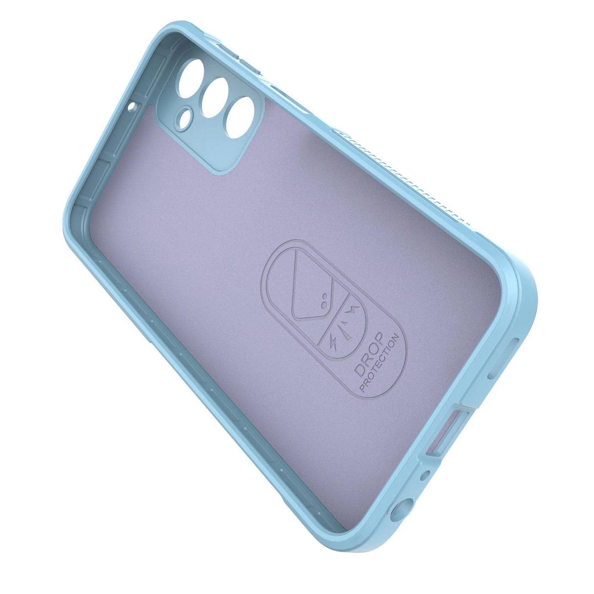 Magic Shield Case til Samsung Galaxy A24 4G fleksibelt pansret cover lysblå