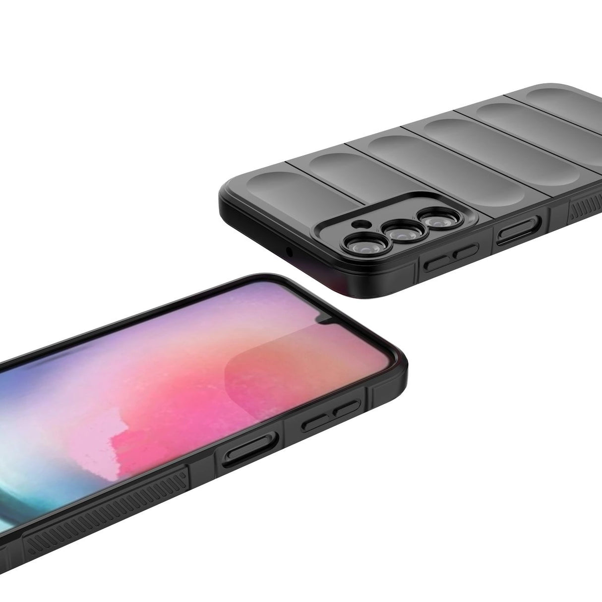 Magic Shield Case til Samsung Galaxy A24 4G fleksibelt pansret cover lysblå