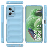 Magic Shield Case Cover til Xiaomi Redmi Note 12 5G / Poco X5 5G Fleksibel rustning Cover Light Blue