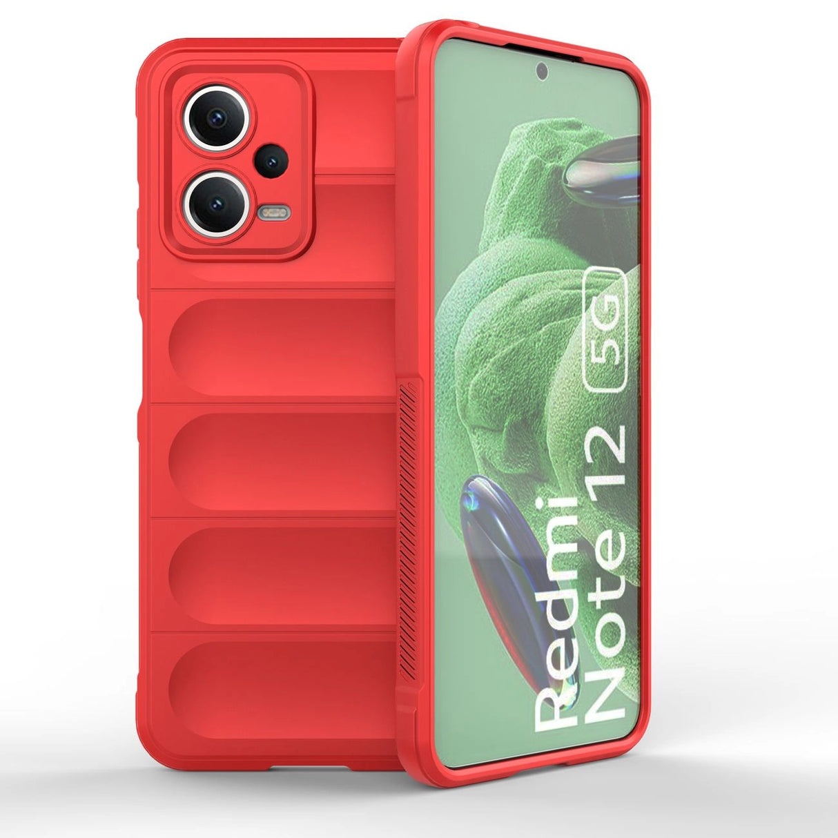 Magic Shield Case til Xiaomi Redmi Note 12 5G / Poco X5 5G Fleksibel rustning Cover Red
