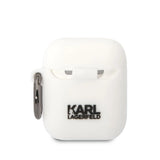 Karl Lagerfeld KLA2RUNIKH AirPods 1/2 cover hvid/hvid Silikon Karl Head 3D