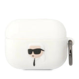 Karl Lagerfeld KLAPRUNIKH AirPods Pro cover hvid/hvid Silikon Karl Head 3D