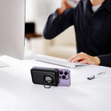 Wireless powerbank 10000mAh Joyroom JR-W050 20W MagSafe with ring and stand - black