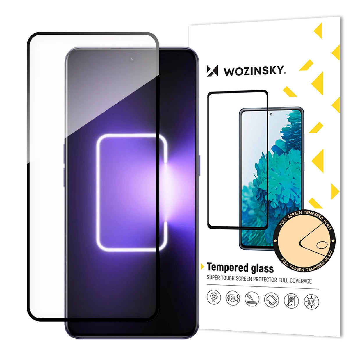 Wozinsky Full Glue Temperet Glas Temperet Glas Til Realme GT Neo 5 / Realme GT3 9H Full Screen Cover Med Sort Ramme