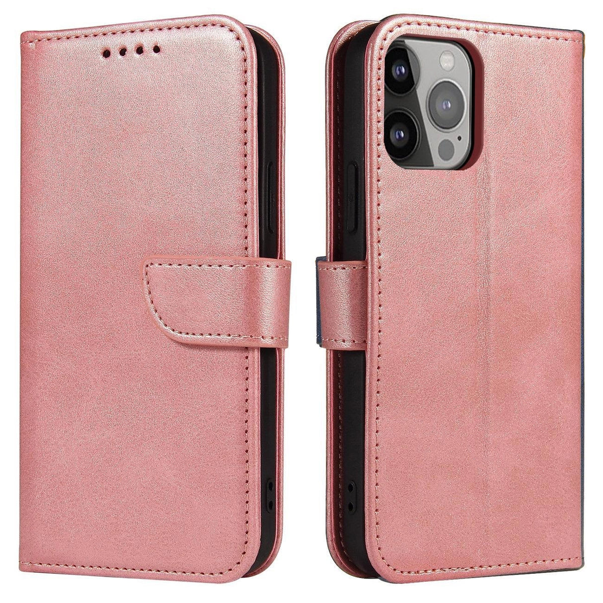 Magnet Case Cover til Xiaomi Redmi Note 12 5G / Poco X5 5G Cover Flip Wallet Stand Pink