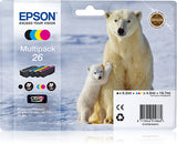 Epson Polar bear C13T26164020 blækpatron 1 stk Original Sort, Blå, Magenta, Gul