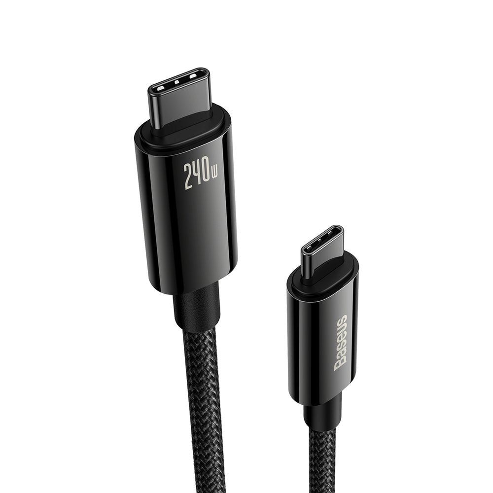 Baseus Tungsten Gold CAWJ040201 USB C - USB C Cable 480Mb/s 240W 3m - Black