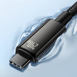Baseus Tungsten Gold CAWJ040201 USB C - USB C Cable 480Mb/s 240W 3m - Black
