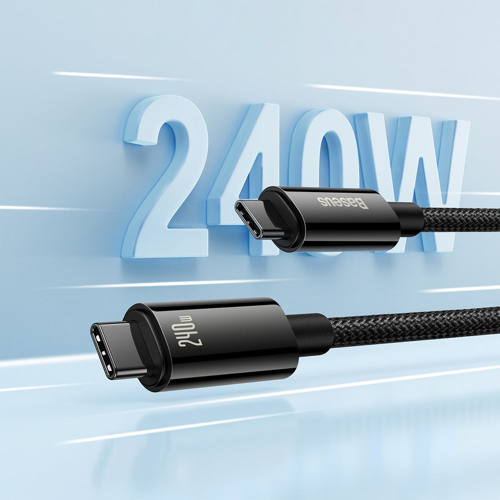 Baseus CAWJ040101 USB-C - USB-C cable 240W 480Mb/s 2m - black and gray