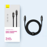 Baseus CAWJ040001 USB-C - USB-C cable 240W 480Mb/s 1m - black