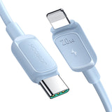 Joyroom Multi-Color Series A14 USB-C / Lightning 20W Kabel 1,2 m - Blå