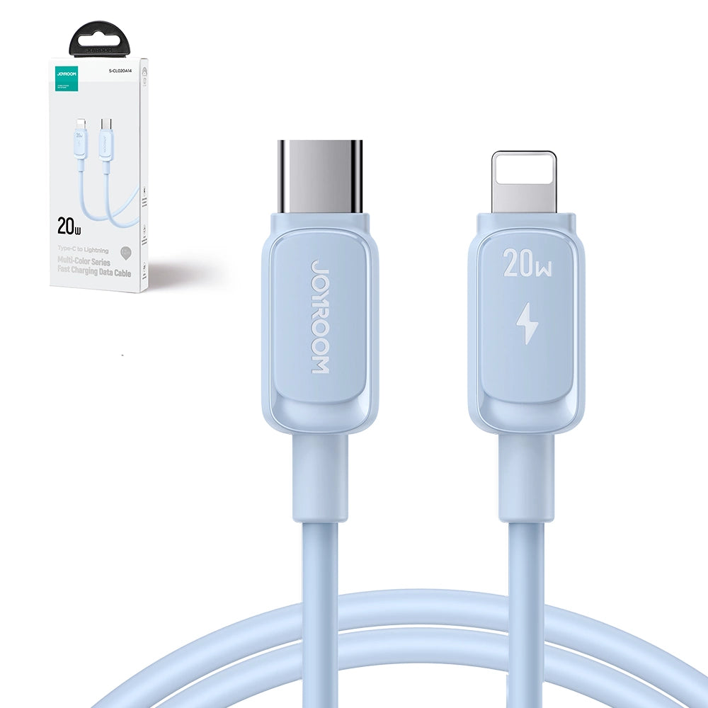 Joyroom Multi-Color Series A14 USB-C / Lightning 20W Kabel 1,2 m - Blå