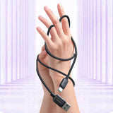 Joyroom Multi-Color Series A14 USB-A / USB-C 3A Kabel 1,2 m - sort