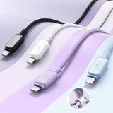 Joyroom Multi-Color Series A14 Lightning / USB-A 2.4A 1,2 m kabel - hvid