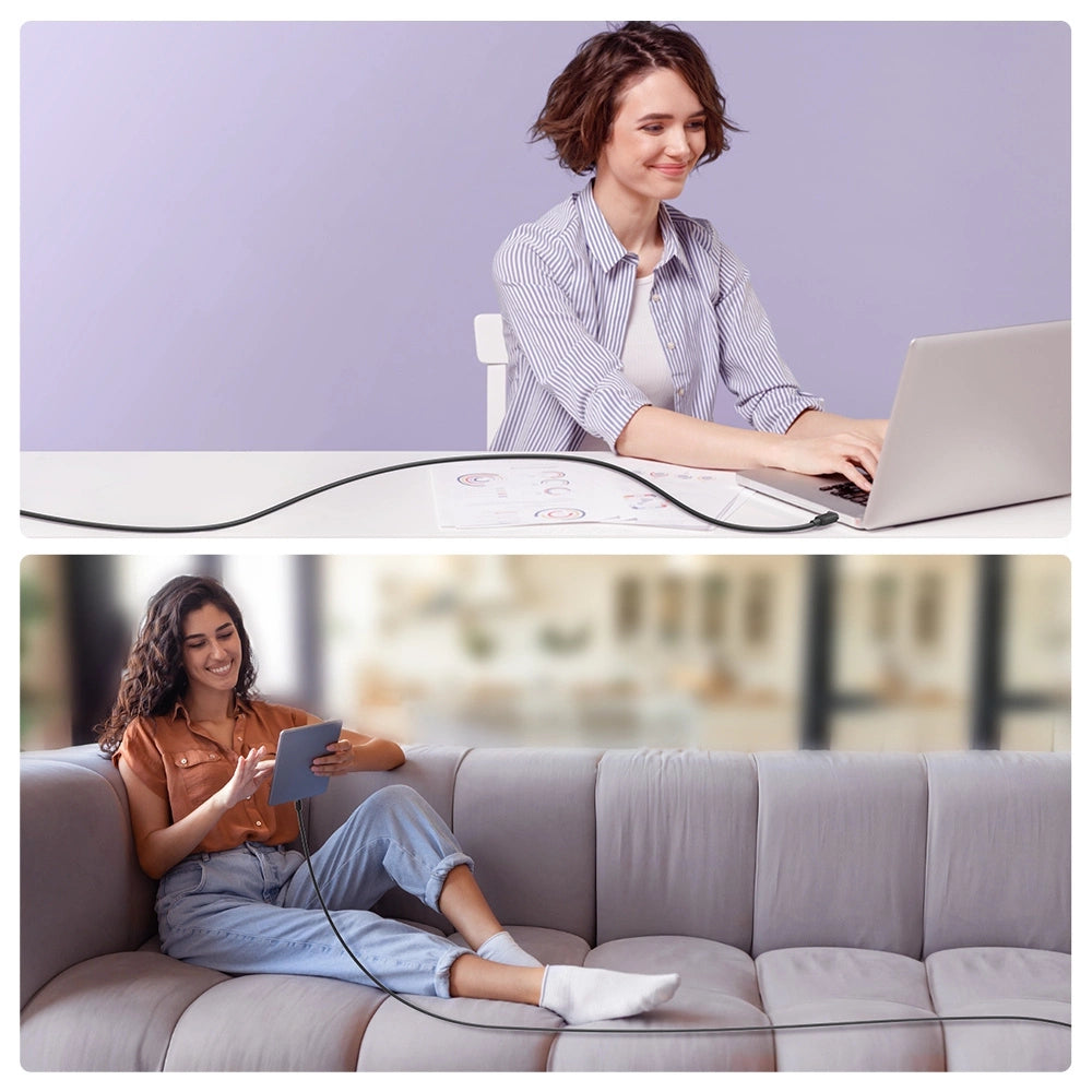 Joyroom Multi-Color Series A14 USB-A / micro USB 2.4A kabel 2 m - sort