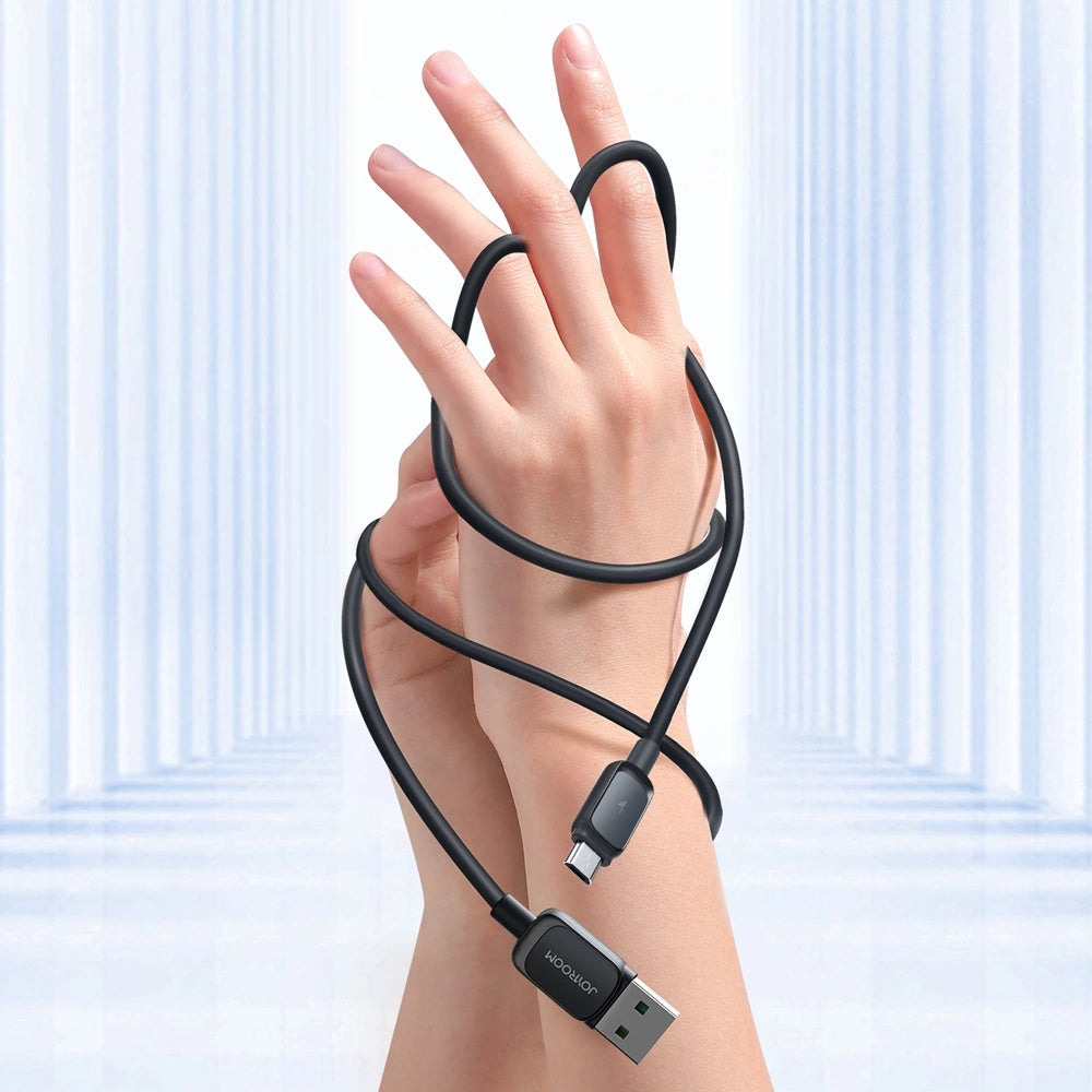 Joyroom Multi-Color Series A14 USB-A / micro USB 2.4A kabel 2 m - sort