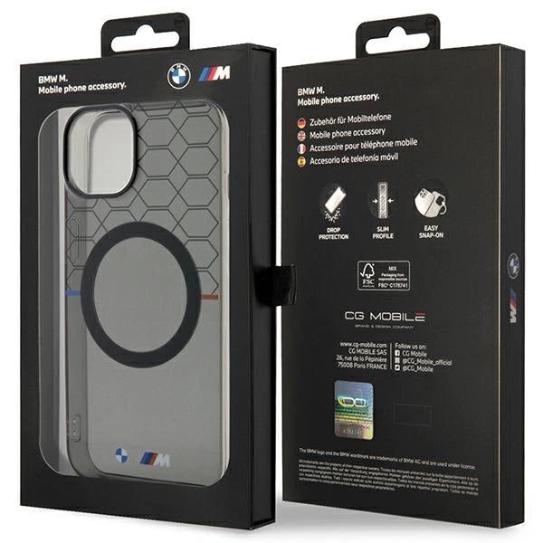 BMW Pattern MagSafe case for iPhone 14 Plus - gray