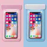 Waterproof case for phones up to 6.7" for the pool, beach, kayak, seaside - black