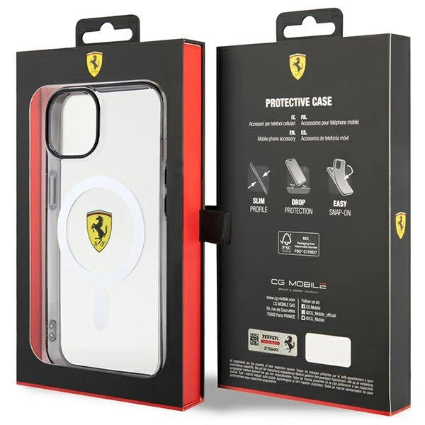 Ferrari FEHMP14MURKT iPhone 14 Plus 6,7" klar/gennemsigtig hardcase Outline Magsafe