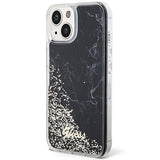 Guess Liquid Glitter Marble case til iPhone 14 - sort