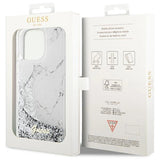 Guess GUHCP14XLCSGSGH iPhone 14 Pro Max 6.7" white/white hardcase Liquid Glitter Marble