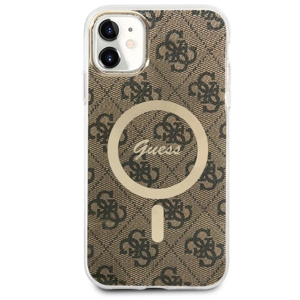 Guess GUHMN61H4STW iPhone 11 6.1" brown/brown hardcase 4G MagSafe