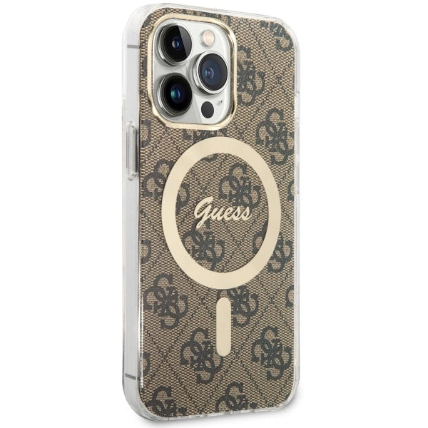 Guess GUHMP13LH4STW iPhone 13 Pro / 13 6.1" brown/brown hardcase 4G MagSafe