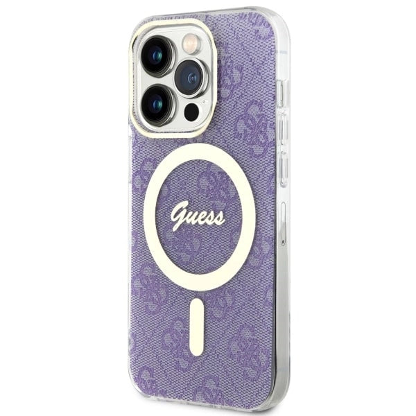 Guess GUHMP14LH4STU iPhone 14 Pro 6.1" purple/purple hardcase 4G MagSafe