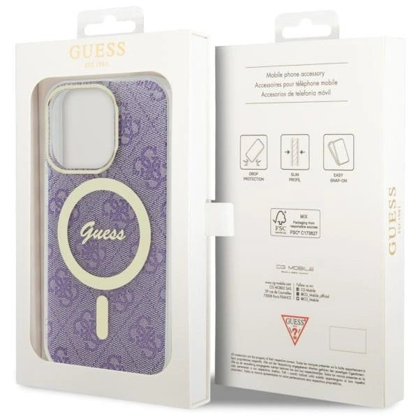 Guess GUHMP14LH4STU iPhone 14 Pro 6.1" purple/purple hardcase 4G MagSafe
