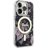 Guess GUHMP14LHCFWSK iPhone 14 Pro 6.1" black/black hardcase Flower MagSafe