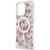 Guess GUHMP14LHCFWST iPhone 14 Pro 6.1" gennemsigtig hardcase Flower MagSafe