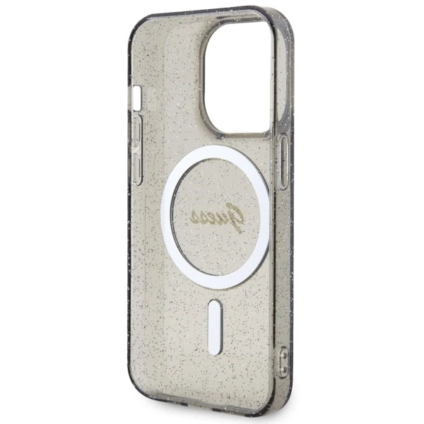 Guess GUHMP14LHCMCGK iPhone 14 Pro 6.1" black/black hardcase Glitter Gold MagSafe
