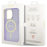 Guess GUHMP14LHCMCGU iPhone 14 Pro 6.1" purple/purple hardcase Glitter Gold MagSafe