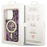 Guess GUHMP14LHLEOPWP iPhone 14 Pro 6,1" pink/pink hardcase Leopard MagSafe